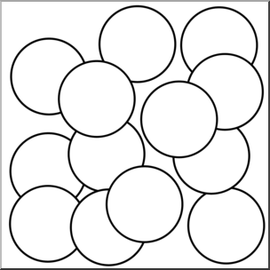 Clip Art: Classroom Manipulatives: Two Color Counters B&W