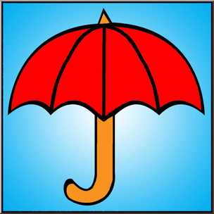 Clip Art: Umbrella 2 Color
