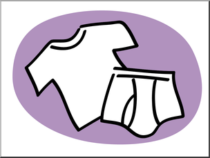 Clip Art: Basic Words: Underwear Color Unlabeled