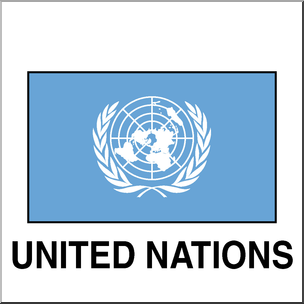 Clip Art: Flags: United Nations Color