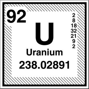 Clip Art: Elements: Uranium B&W