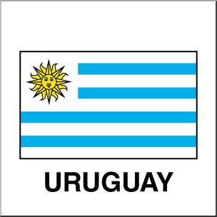 Clip Art: Flags: Uruguay Color