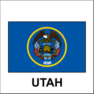 Clip Art: Flags: Utah Color