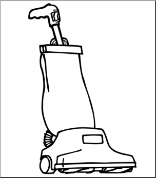 Clip Art: Vacuum Cleaner B&W