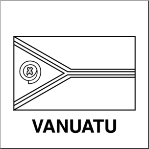 Clip Art: Flags: Vanuatu B&W