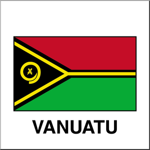 Clip Art: Flags: Vanuatu Color