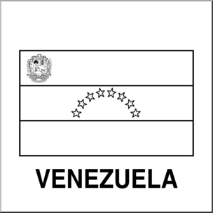 Clip Art: Flags: Venezuela B&W