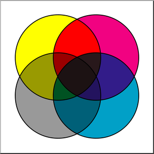 Clip Art: Venn Diagram 4 Zone Color 1 Unlabeled