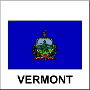 Clip Art: Flags: Vermont Color