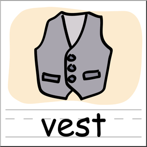 Clip Art: Basic Words: Vest Color