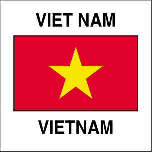 Clip Art: Flags: Vietnam Color