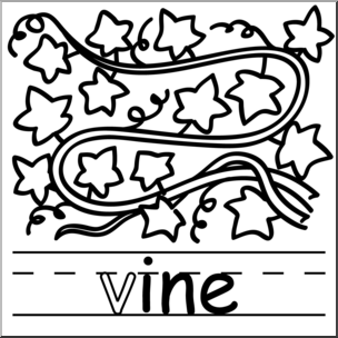 Clip Art: Basic Words: -ine Phonics: Vine Labeled
