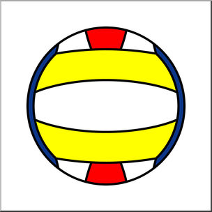 Clip Art: Volleyball 1 Color
