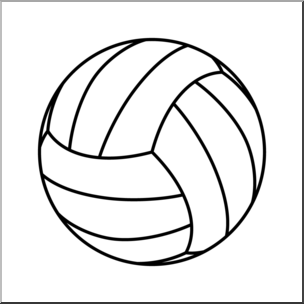 Clip Art: Volleyball 3 B&W