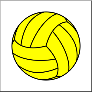 Clip Art: Volleyball 3 Color