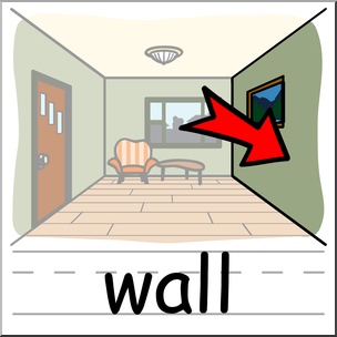 Clip Art: Basic Words: Wall Color Labeled