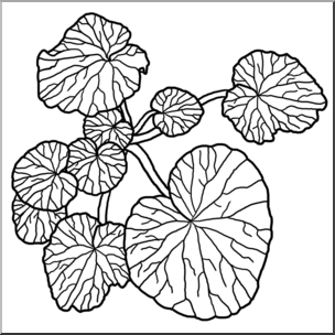 Clip Art: Plants: Wasabi B&W