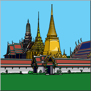 Clip Art: Wat Phra Kaew Color