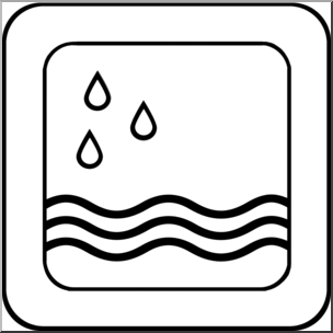 Clip Art: Natural Resources: Water B&W Unlabeled