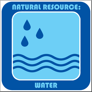 Clip Art: Natural Resources: Water Color Labeled