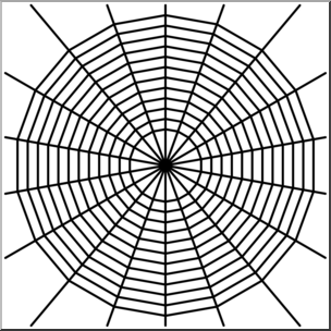 Clip Art: Spider Web B&W 1