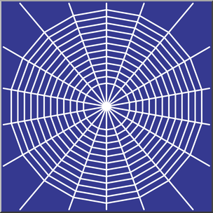 Clip Art: Spider Web Color 1