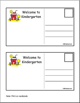 Postcard: Welcome to Kindergarten
