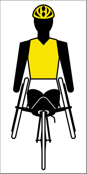 Clip Art: People: Wheelchair Athlete Color