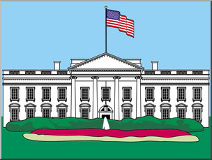 Clip Art: White House 1a Color