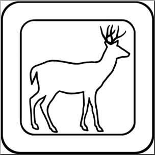 Clip Art: Natural Resources: Wildlife B&W Unlabeled
