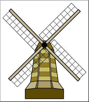 Clip Art: Windmill 2 Color 2
