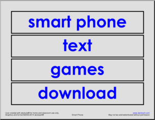 Smart Phone/Technology Word Wall
