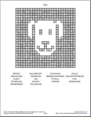 Word Search: Dogs