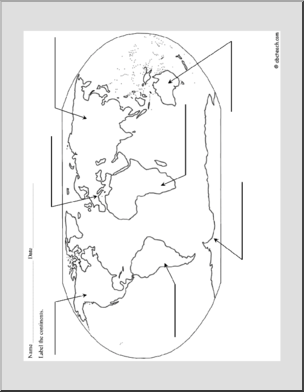 Map Skills: Label the Continents