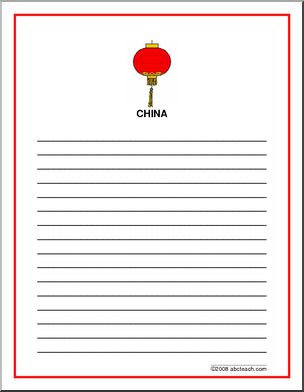 Writing Paper: China – red lantern