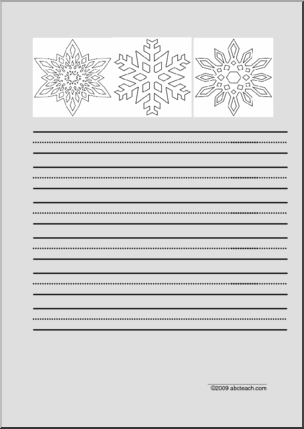 Snowflakes (primary) Writing Paper