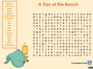 Interactive: Flipchart: Word Search: Beach (easy)