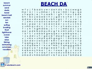 Interactive: Flipchart: Word Search: Beach (hard)