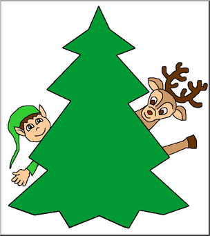 Clip Art: Christmas Tree Color