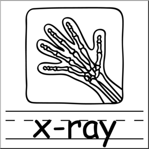 Clip Art: Basic Words: X-ray B&W 2 (poster)