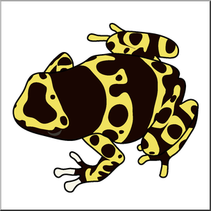 Clip Art: Frogs: Yellow Banded Poison Dart Frog Color 1