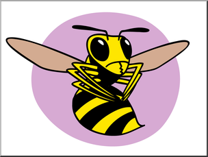 Clip Art: Basic Words: Yellowjacket Color Unlabeled