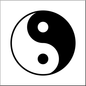 Clip Art: Yin Yang Symbol B&W 2