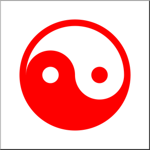 Clip Art: Religious Symbols: Yin and Yang Color