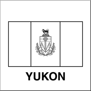 Clip Art: Flags: Yukon B&W