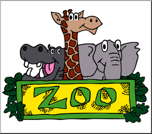 Clip Art: Zoo Graphic Color 1