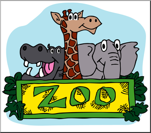 Clip Art: Zoo Graphic Color 2