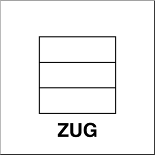 Clip Art: Flags: Zug B&W