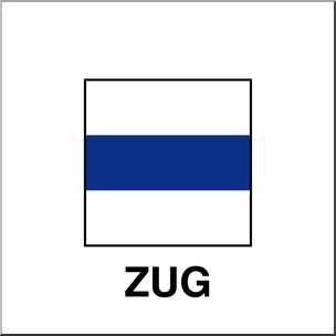 Clip Art: Flags: Zug Color