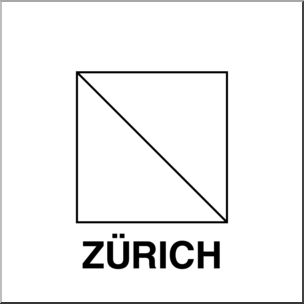 Clip Art: Flags: Zurich B&W